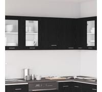 Armoire Suspendue En Chêne Noir Vidaxl 50x31x60 Cm En Bois D'ingénierie Noir