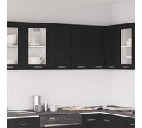 Armoire Suspendue En Chêne Noir Vidaxl 60x31x60 Cm En Bois D'ingénierie Noir