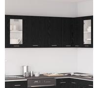 Armoire Suspendue En Chêne Noir Vidaxl - 80x31x60 Cm - Fabriquée En Bois D'ingénierie Noir