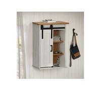 Armoire suspendue HALDEN porte coulissante blanc 49x22,5x70 cm, armoire, armoire murale, armoire de rangement 4018438