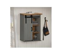Armoire suspendue HALDEN porte coulissante gris 49x22,5x70 cm