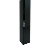 Armoire Suspendue Hwc-L86, Armoire De Salle De Bain Highboard Hochschrank, Mvg Mélamine 2 Portes 3 Compartiments 160x33cm Noir Multicolore