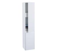 Armoire Suspendue Hwc-L86, Armoire De Salle De Bain Highboard Hochschrank, Mvg Mélamine 2 Portes 3 Compartiments 160x33cm Blanc Multicolore