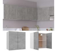 Armoire Suspendue Lyon 60x31x60 Cm Bois Contreplaqué Gris Béton Gris