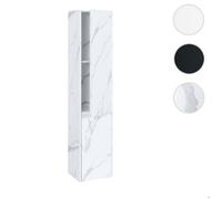 Armoire suspendue MCW-L86 2 portes 3 compartiments 160x33cm imitation marbre blanc
