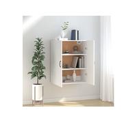 Armoire Suspendue Meuble de Rangement Armoire Murale Meuble de Chambre à Coucher Salon Intérieur Blanc 69,5x34x90 cm Bois d'Ingénierie