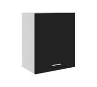 vidaXL Armoire Suspendue Placard Armoire de Rangement Murale Meuble de Cuisine avec 2 Etagères Maison Intérieur Noir 801261