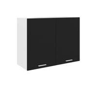 vidaXL Armoire suspendue ""Lyon"" Noir 80 x 31 x 60 cm Bois d'ingénierie 801277