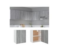 Vidaxl Armoire Suspendue ""Lyon"" Sonoma Gris 50x31x60 Cm Marron