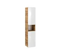 Armoire Suspendue - VIVALDI - ARUBA BLANC - Mélamine - 2 Portes - Design Contemporain