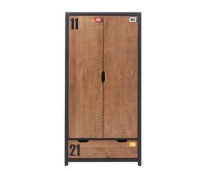 Armoire - Swithome - Alex - 2 portes - Bois massif - Style industriel