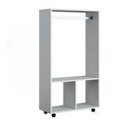 Vicco Armoire "Sydney", Blanc 70 x 128 cm | sur roulettes pour une utilisation flexible et un déplacement facile