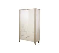 Armoire Teddy bear 2 portes Blanc/Taupe