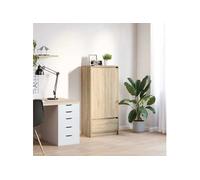 vidaXL Armoire de rangement 861645 – Chêne Sonoma, 55,5 x 34 x 119,5 cm, bois d'ingénierie