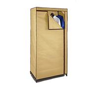 Armoire tissu 160 cm avec tringle à vêtements - Couleur au choix - Armoire Penderie pliante penderie en tissu beige