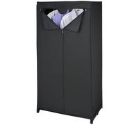 WENKO Armoire Tissu Mod. Deep Black | Armoire de Rangement Portable et Pliable en PEVA pour vêtements Manteaux et Linge | Dimensions 75 x 150 x 50 cm | Couleur Noire Structure en métal