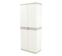 Armoire TITANIUM70 cm 4 étagères couleur beige (70 cm de large x 44 cm de profondeur x 176 cm de haut)