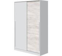 Armoire TOP Décor artik et chene nodi 2 Portes coulissantes L200 H121 P50 cm