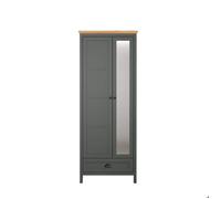 Armoire - TRENDTEAM - Stanton - Vert - Blanc - 2 portes - 1 tiroir - Chambre - 198 cm - 39 cm - 77 cm