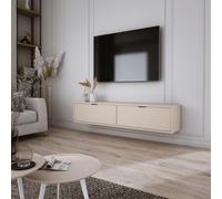 Armoire TV 140 cm suspendue Cachemire AURA - Une élégance discrète pour des intérieurs modernes