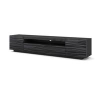 Armoire TV AURA 200 cm SAHARA noir satiné à suspendre ou à poser
