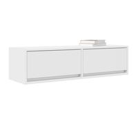Armoire TV - CLOUD - Meuble séjour - Blanc 100x31x25,5 cm en Bois d'ingénierie ll1557