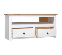Armoire TV - CLOUD - Meuble séjour - d'angle Blanc 93x49x49 cm Pin Assortiment Panama ll842