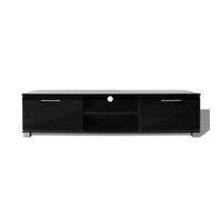 Armoire TV - CLOUD - Meuble séjour - Noir brillant 120x40,5x35 cm ll2513
