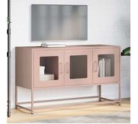 Armoire TV - CLOUD - Meuble séjour - rose 100,5x39x60,5 cm acier laminé à froid ll3157