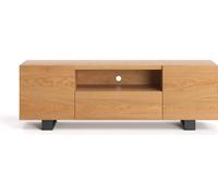Armoire TV Lift en bois massif 220 cm, chêne, style loft