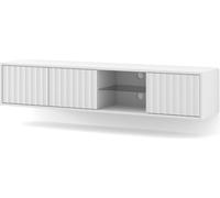Armoire TV VINA 156 cm BLANC MATT Armoire suspendue avec façades fraisées