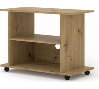 Armoire TV YOGI 80 cm ARTISAN CHÊNE Meuble TV sur roulettes