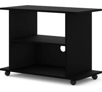 Armoire TV YOGI 80 cm NOIR MATTE Table d'armoire TV sur roulettes