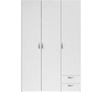Armoire VARIA Décor 3 portes 2 tiroirs L 120 H 185 P 51 cm PARISOT Blanc Blanc G