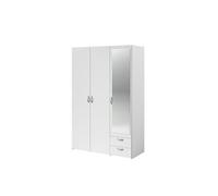 Armoire VARIA Décor 3 portes battantes miroir 2 tiroirs L 120 H 185 P 51 cm