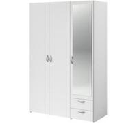 Armoire VARIA Décor 3 portes battantes miroir 2 tiroirs L 120 H 185 P 51 cm