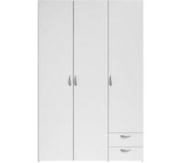 Armoire VARIA - Décor blanc - 3 portes + 2 tiroirs - L 120 x H 185 x P 51 cm - PARISOT