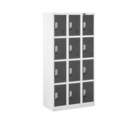 Fromm & Starck Armoire Vestiaire Métallique Casier À Casiers Métal Star_MCAB_31 (12 Casiers, Capacité 200 kg, Verrouillable, Tôle d'acier, 24 Clés)