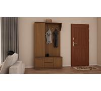 Armoire vestiaire avec banc et patères, Wiśnia Porto, 120x200x40 cm