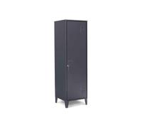 Armoire vestiaire ESTER 1 porte métal gris foncé design industriel