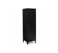 IDMarket Armoire vestiaire Ester 1 porte métal noir design industriel