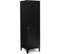 IDMarket Armoire vestiaire Ester 1 porte métal noir design industriel