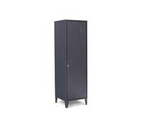 Armoire vestiaire ESTER porte métal gris foncé design industriel