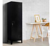 Armoire vestiaire ESTER porte métal noir design industriel