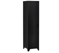 HomCom Armoire vestiaire métal compacte - Style industriel, 3 étagères, 1 tringle, 43×50×180 cm