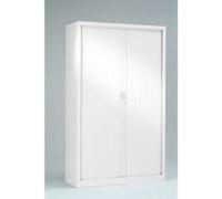 Armoire Vestiaire Monobloc à Rideaux H198xL60xP43 cm Blanc Rideaux Blanc Blanc - Blanc G