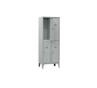 Armoire Vestiaire Multicases 2 Colonnes 4 Cases - - Acier4 Portes600Battante