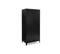 Armoire vestiaire penderie 2 portes ESTEL en métal noir