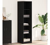Armoire vidaXL Noire Chêne 50x50x200 cm en Bois d'ingénierie