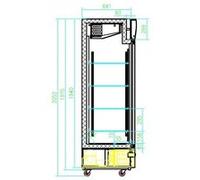 Armoire vitrée 1079 L Négative Combisteel 1 G